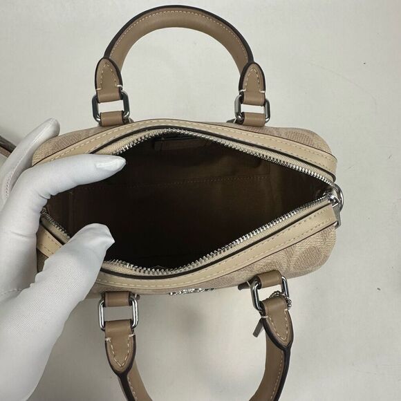 NWT Coach Mini Rowan Crossbody Bag In Blocked Signature Canvas CW330 - Picture 8 of 10